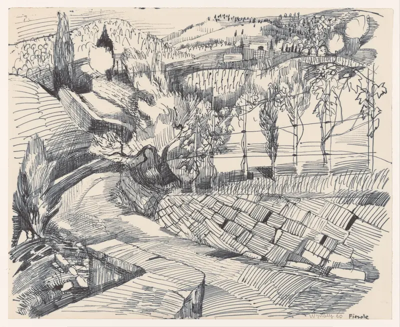 Landschap bij Fiesole Wall Art by Unknown - High-Resolution Digital Print
