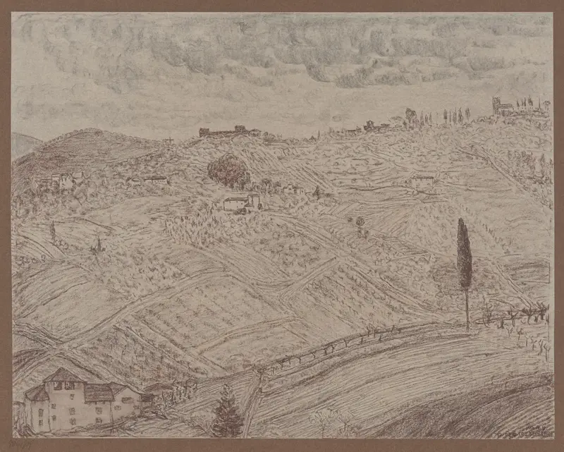 Landschap bij Florence Wall Art by Joseph Henry Gosschalk - High-Resolution Digital Print