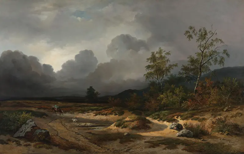 Landschap bij naderend onweer Wall Art by Willem Roelofs (I) - High-Resolution Digital Print