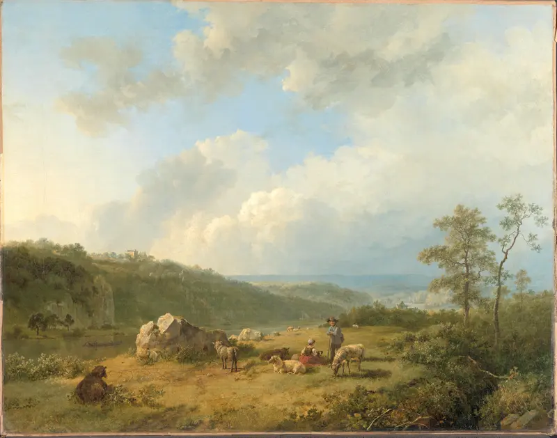 Landschap bij opkomende regenbui Wall Art by Barend Cornelis Koekkoek - High-Resolution Digital Print