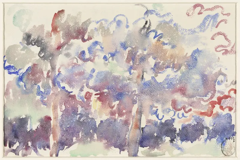 Landschap, Boitsfort, met bloeiende fruitbomen Wall Art by Rik Wouters - High-Resolution Digital Print