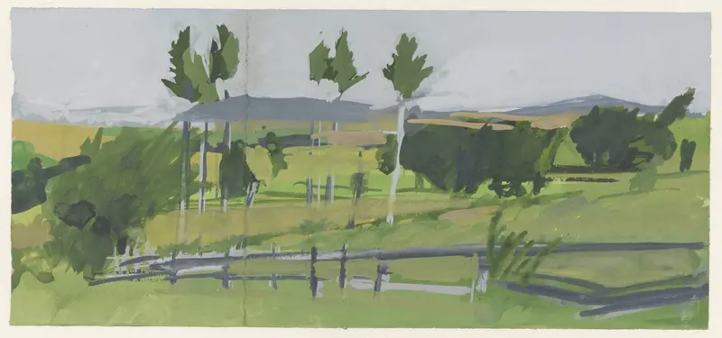 Landschap in de Auvergne Wall Art by Jozef Van Ruyssevelt - High-Resolution Digital Print