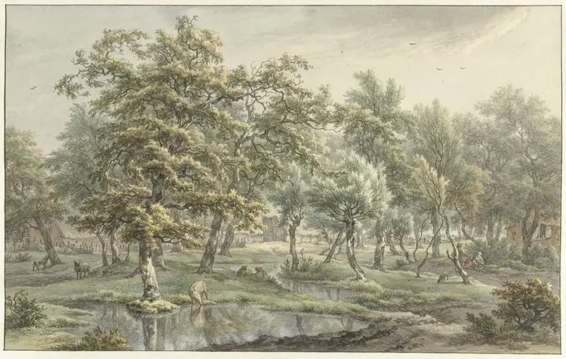 Landschap in de Eext (provincie Drenthe) Wall Art by Egbert van Drielst - High-Resolution Digital Print