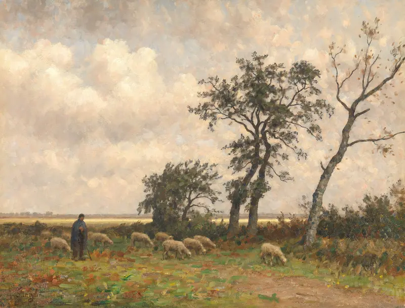 Landschap in Drenthe Wall Art by Alphonse Stengelin - High-Resolution Digital Print