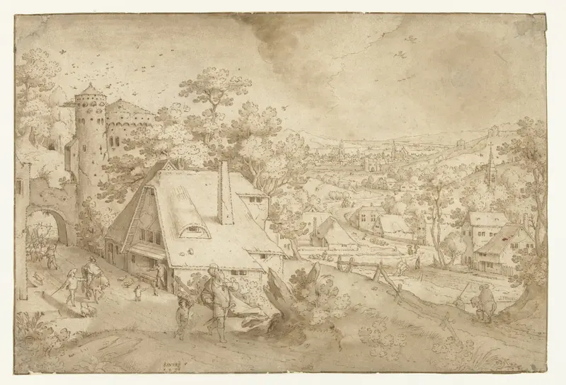 Landschap met Abraham en Izaäk Wall Art by Jacob Savery (I) - High-Resolution Digital Print
