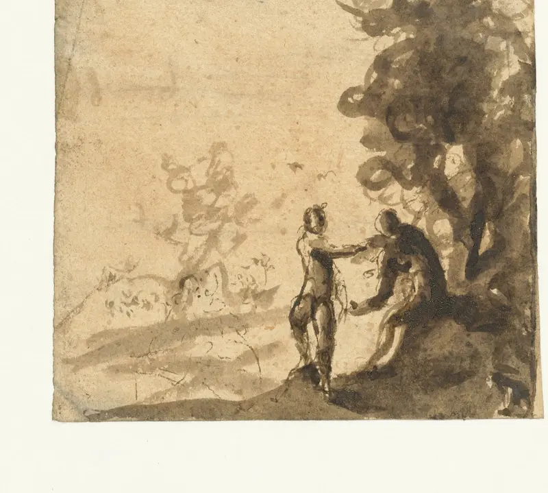 Landschap met Adam en Eva Wall Art by Unknown - High-Resolution Digital Print