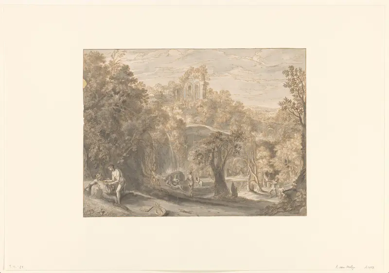 Landschap met Apollo en Marsyas Wall Art by Richard van Orley (II) - High-Resolution Digital Print