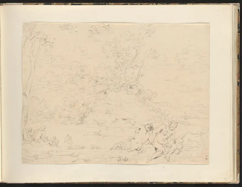 Landschap met badende nimfen Wall Art by Unknown - High-Resolution Digital Print