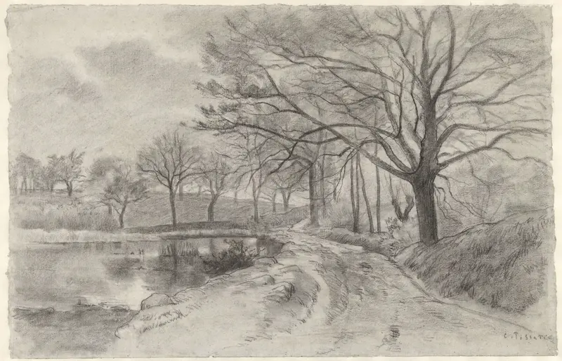Landschap met beek Wall Art by Camille Jacob Pissarro - High-Resolution Digital Print
