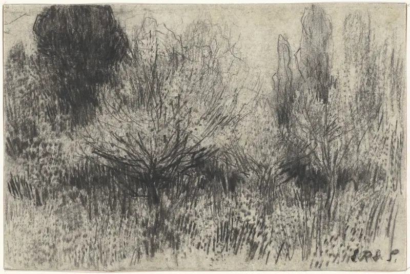 Landschap met bloeiende bomen Wall Art by Egbert Rubertus Derk Schaap - High-Resolution Digital Print