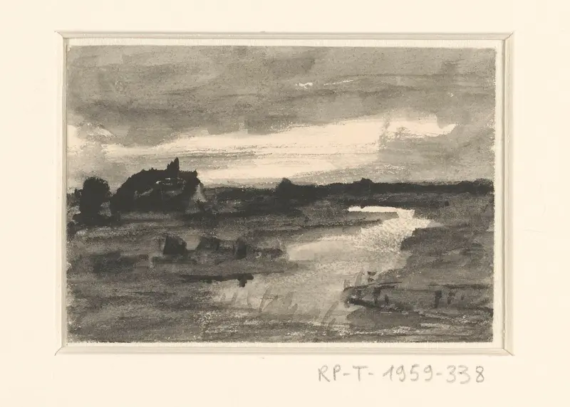 Landschap met boerderij Wall Art by Sientje Mesdag-van Houten - High-Resolution Digital Print