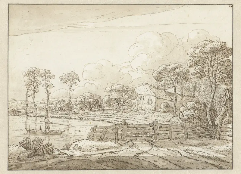 Landschap met boerderij Wall Art by Jan Jansz. den Uyl (II) - High-Resolution Digital Print