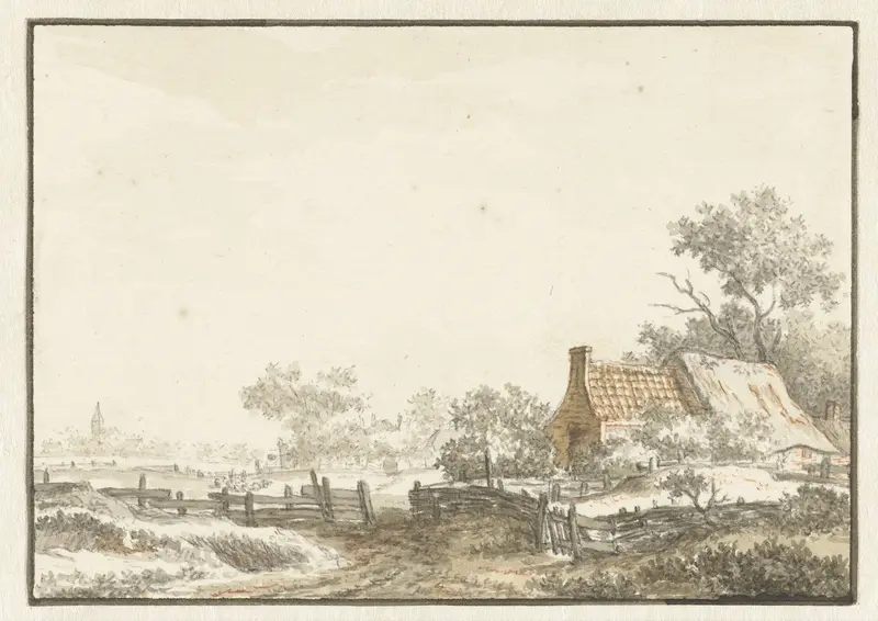 Landschap met boerderij Wall Art by Jean-François Delcourt - High-Resolution Digital Print