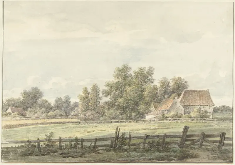 Landschap met boerderij Wall Art by Jan Hulswit - High-Resolution Digital Print