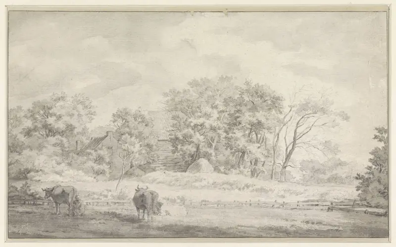 Landschap met boerderij buiten Haarlem Wall Art by Balthasar Paul Ommeganck - High-Resolution Digital Print