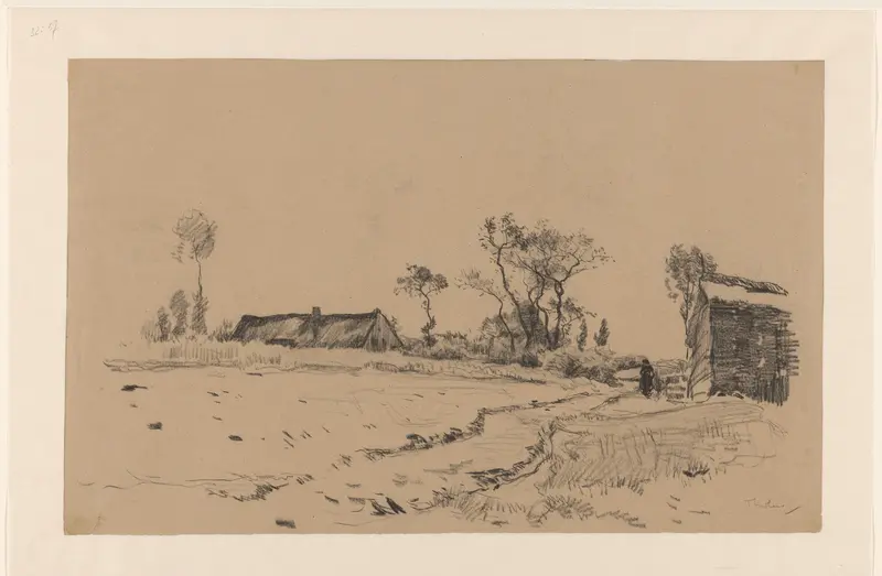 Landschap met boerderij en schuur Wall Art by Willem Bastiaan Tholen - High-Resolution Digital Print