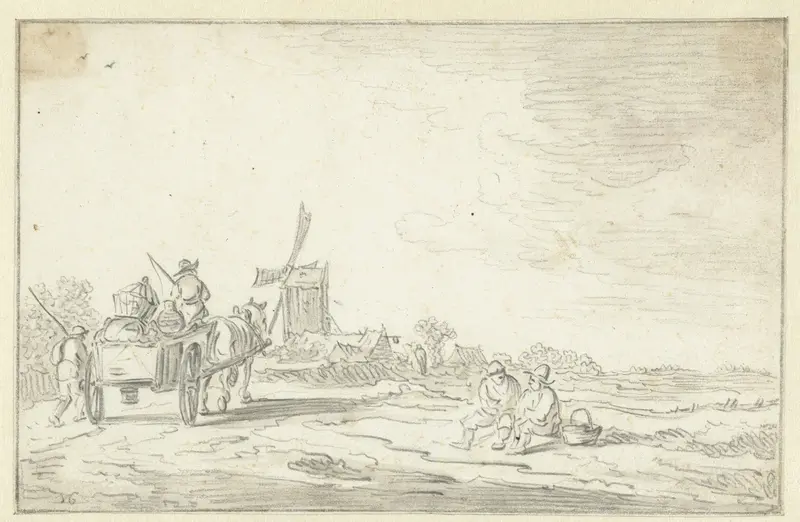 Landschap met boerenkar Wall Art by anonymous - High-Resolution Digital Print