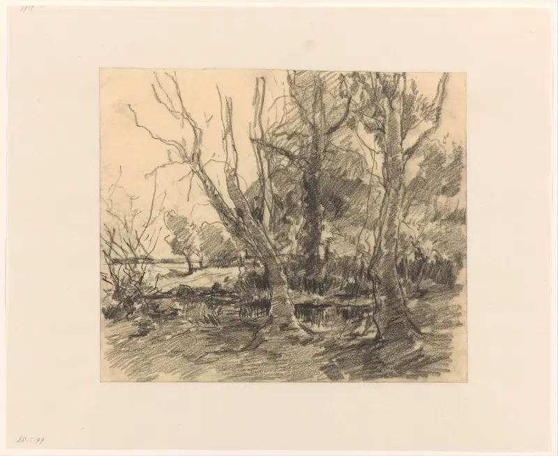Landschap met bomen Wall Art by Egbert Rubertus Derk Schaap - High-Resolution Digital Print