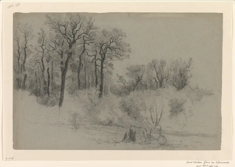 Landschap met bomen en struiken Wall Art by Carel Nicolaas Storm van 's-Gravesande - High-Resolution Digital Print
