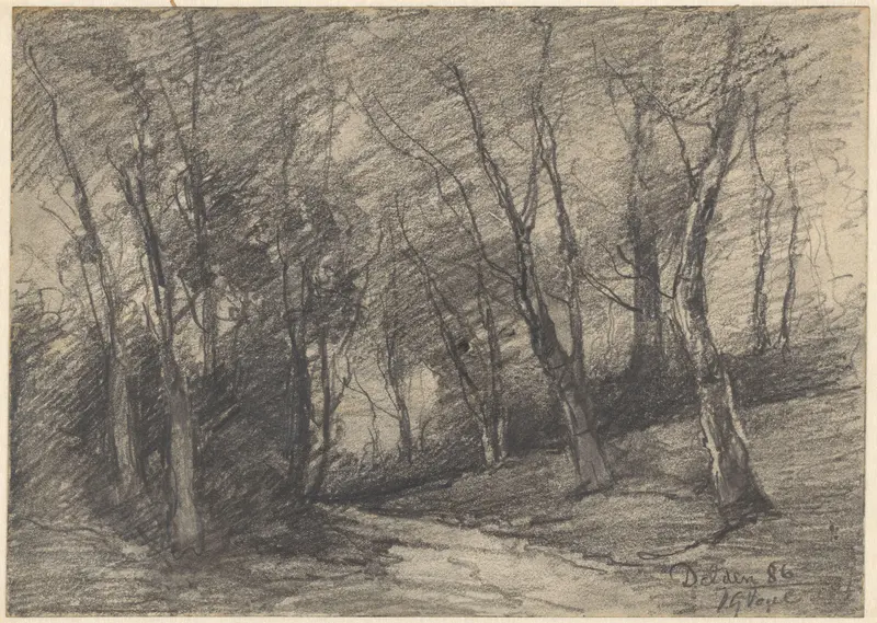 Landschap met bomen te Delden Wall Art by Unknown - High-Resolution Digital Print