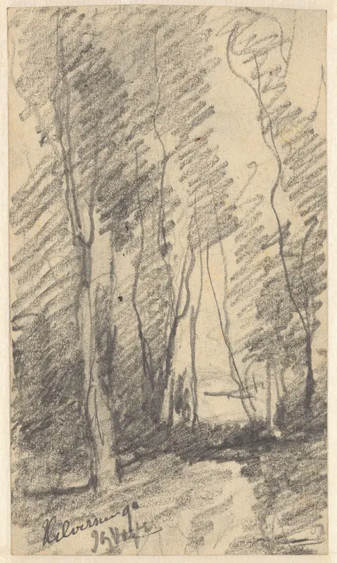 Landschap met bomen te Hilversum Wall Art by Unknown - High-Resolution Digital Print
