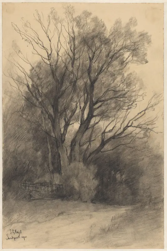 Landschap met bomen te Santpoort Wall Art by Unknown - High-Resolution Digital Print