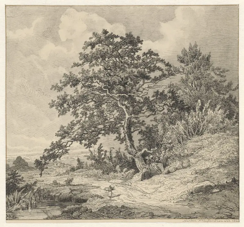Landschap met boom Wall Art by Martinus Antonius Kuytenbrouwer jr. - High-Resolution Digital Print