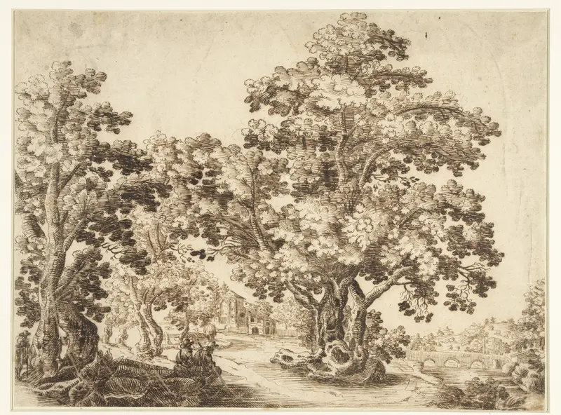 Landschap met boomgroepen Wall Art by Unknown - High-Resolution Digital Print