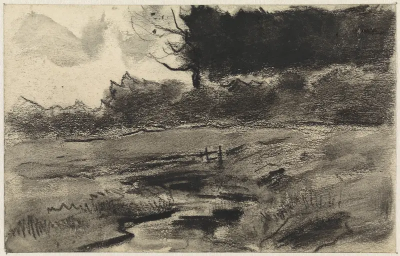 Landschap met bosrand en water Wall Art by Jan van Essen - High-Resolution Digital Print