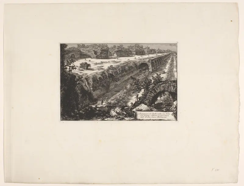Landschap met bouwwerken in de Albaanse Heuvels Wall Art by Unknown - High-Resolution Digital Print