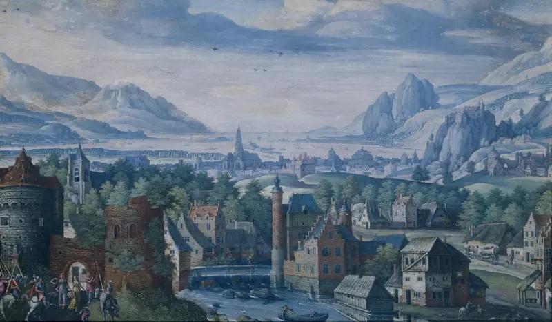 Landschap met de geschiedenis van de dochter van Jefta Wall Art by Unknown - High-Resolution Digital Print