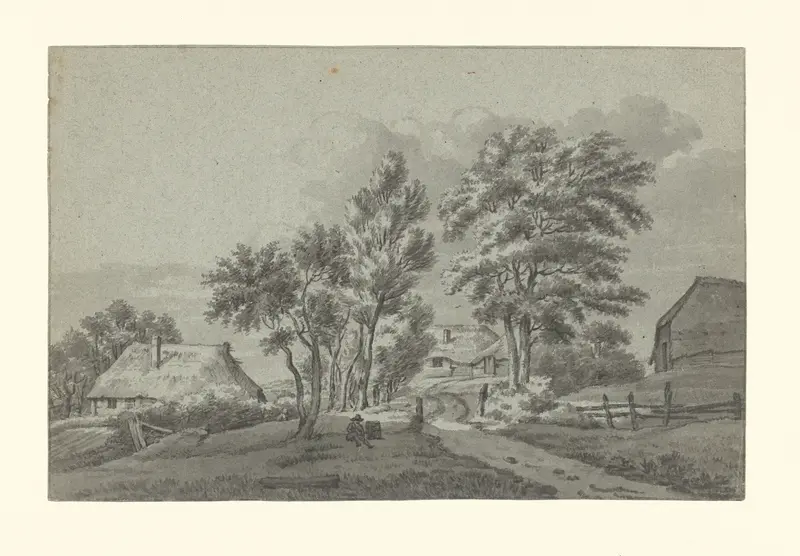 Landschap met drie boerderijen Wall Art by Gerrit Hulseboom - High-Resolution Digital Print