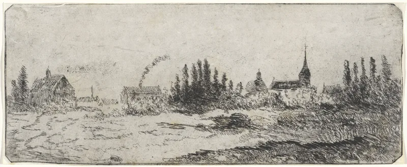 Landschap met een dorpsgezicht Wall Art by Arnoud Schaepkens - High-Resolution Digital Print
