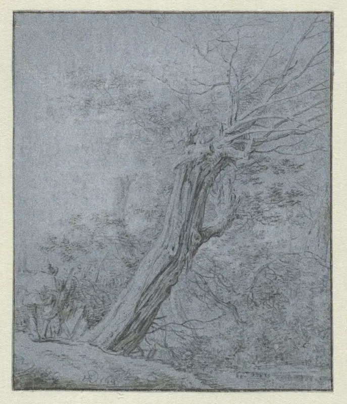 Landschap met een grote boom Wall Art by Herman Saftleven - High-Resolution Digital Print
