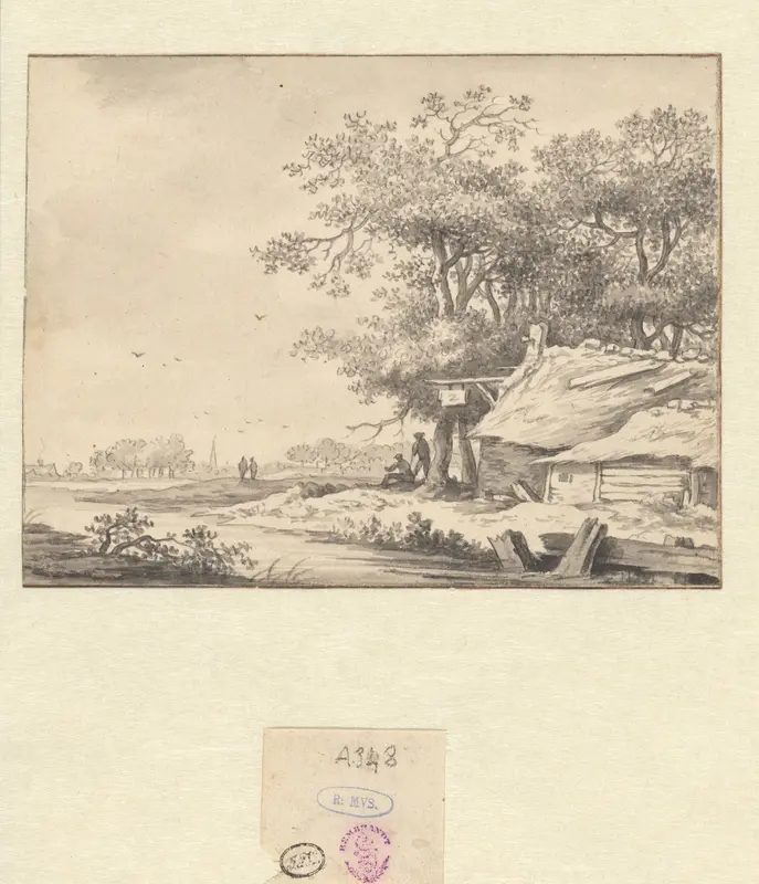 Landschap met een herberg bij een slootje Wall Art by Aarnout ter Himpel - High-Resolution Digital Print