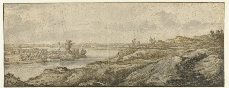 Landschap met een rivier Wall Art by Aelbert Cuyp - High-Resolution Digital Print