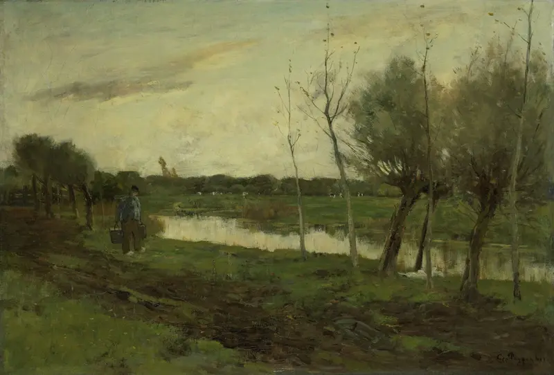 Landschap met een vaart Wall Art by Unknown - High-Resolution Digital Print