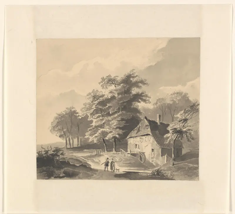 Landschap met een watermolen Wall Art by Unknown - High-Resolution Digital Print