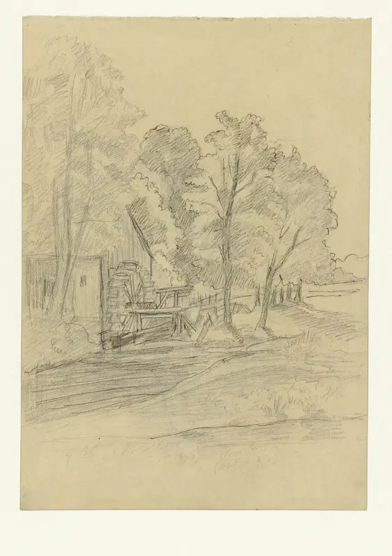 Landschap met een watermolen