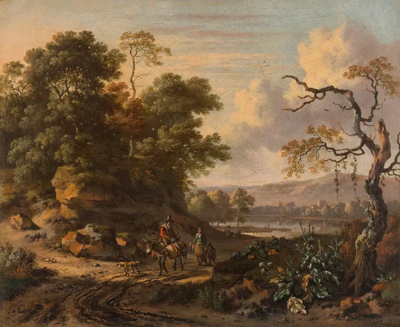 Landschap met ezelrijder Wall Art by Jan Wijnants - High-Resolution Digital Print