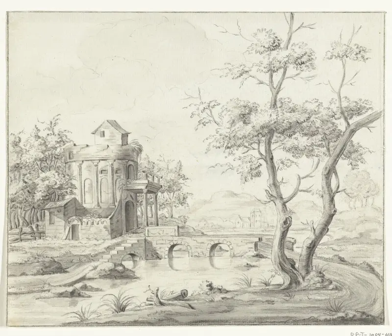 Landschap met fantastische ruïne Wall Art by Jean Bernard - High-Resolution Digital Print