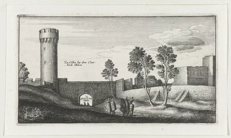 Landschap met gezicht op de stadsmuren bij Keulen Wall Art by Wenceslaus Hollar - High-Resolution Digital Print
