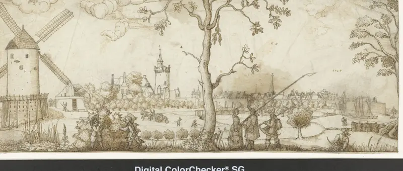 Landschap met gezicht op een stad Wall Art by Unknown - High-Resolution Digital Print