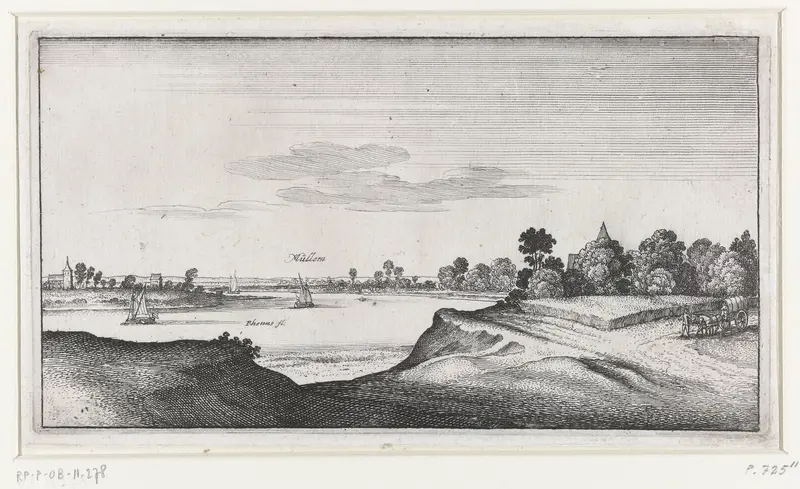 Landschap met gezicht op Mülheim Wall Art by Wenceslaus Hollar - High-Resolution Digital Print