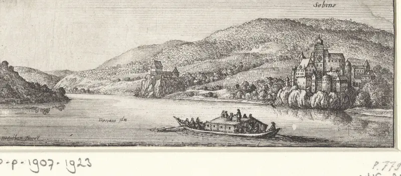 Landschap met gezicht op Sebins aan de Donau Wall Art by Unknown - High-Resolution Digital Print