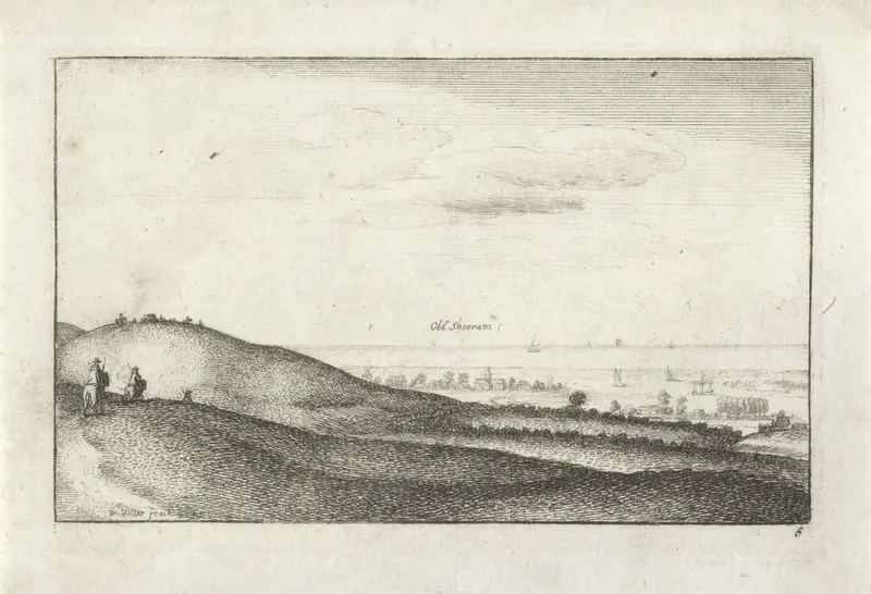 Landschap met gezicht op Shoreham Wall Art by Unknown - High-Resolution Digital Print