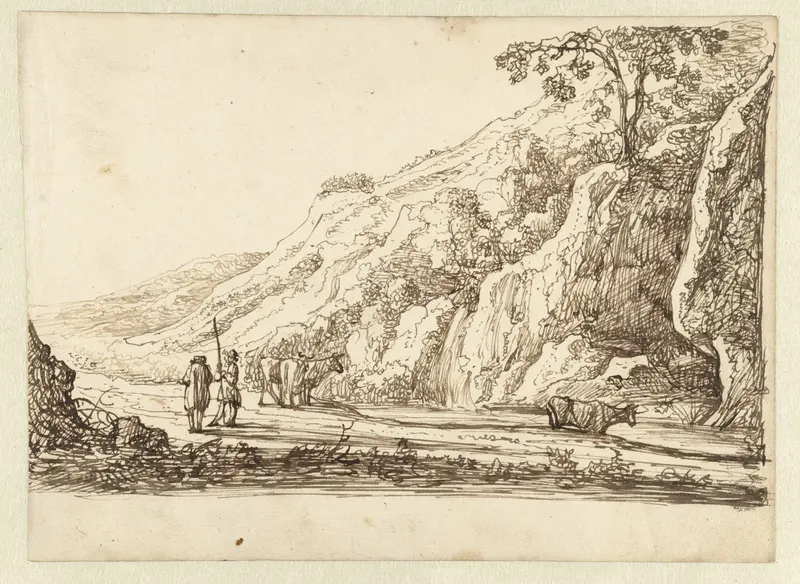 Landschap met herders en koeien Wall Art by Jan van Almeloveen - High-Resolution Digital Print