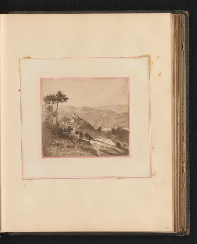 Landschap met heuvels en een stad Wall Art by anonymous - High-Resolution Digital Print