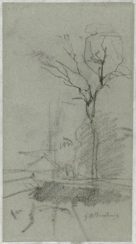 Landschap met hoge boom Wall Art by George Hendrik Breitner - High-Resolution Digital Print