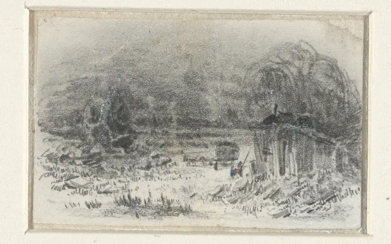 Landschap met hooiwagen Wall Art by Maxime François Antoine Lalanne - High-Resolution Digital Print